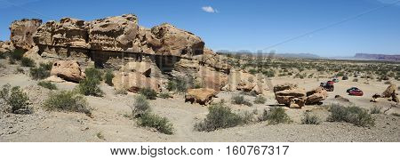 Valle de la Luna natural park on argentina andes, UNESCO world heritage