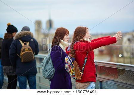 Two Young Tourist In Paris