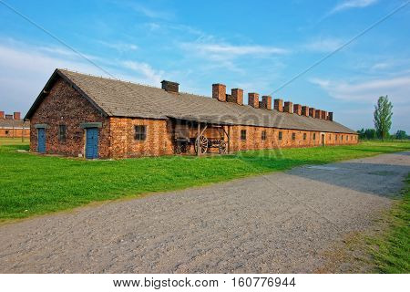 Crematorium Building In Concentration Camp Auschwitz Birkenau