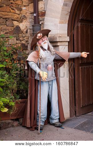 Pilgrimn puppet of the Way of St. James Spain