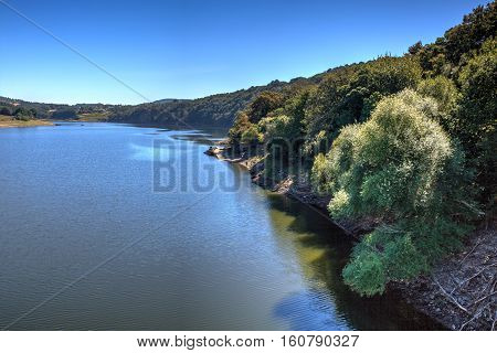 View of the Minho River in Portomarin Spain
