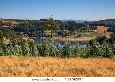 View of the Minho River in Portomarin Spain