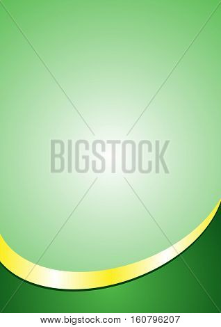 A4 Poster Background Template. Green and Gold Color ( Footer )