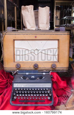MELIDE SPAIN - AUGUST 14: Old typewriter Olivetti studio 46 on August 14 2016