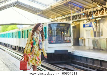 Young Woman In Parisian Underground