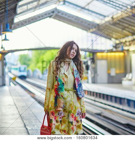 Young Woman In Parisian Underground