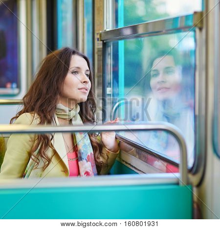 Young Woman In Parisian Underground
