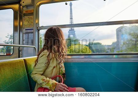 Beautiful Young Woman In Parisian Metro