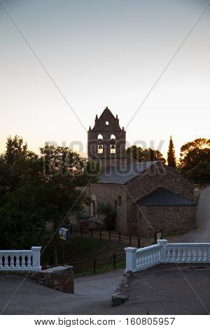 View of the Parish Church of Santa Maria Magdalena of Riego de Ambros