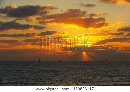 Mediterranean coast in southern Israel near the city of Ashkelon