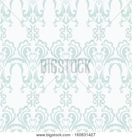 Damask seamless classic pattern. Vintage Baroque delicate background. Classic ornament for wallpapers textile fabric. Exquisite floral baroque template.