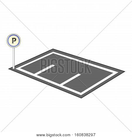 Parking icon. Cartoon illustration of parking vector icon for web