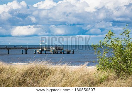 The pier in Bansin on the island Usedom Germany.