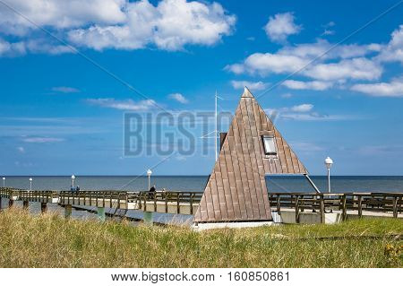 The pier in Koserow on the island Usedom Germany.