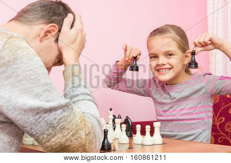 My Daughter Is Happy That The Pope Played Two Pawns And Win In Chess