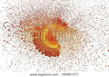 Destruction of Human Immunodeficiency Virus HIV , AIDs virus isolated on white background, 3D illustration. Concept for HIV treatment and prevention