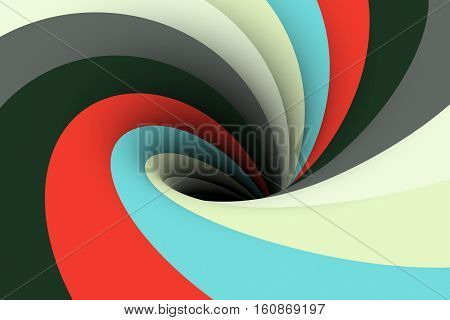 colorful foramen black hole background 3d illustration