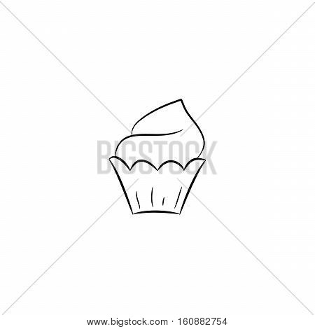 Muffin icon. Black icon on the white background