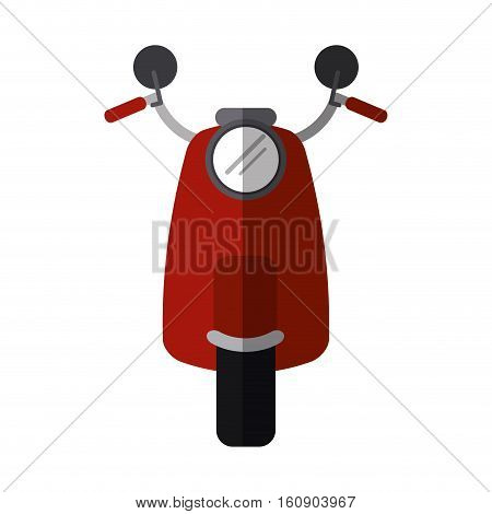 red scooter motrocycle classic transport vector illustration eps 10