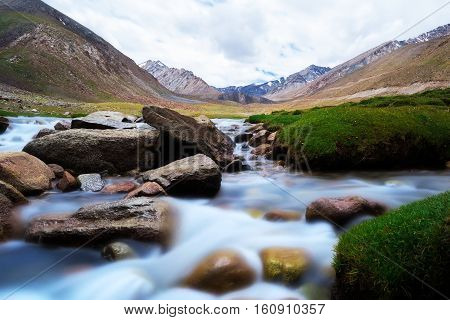 Natural landscape in Leh Ladakh Jammu and Kashmir India