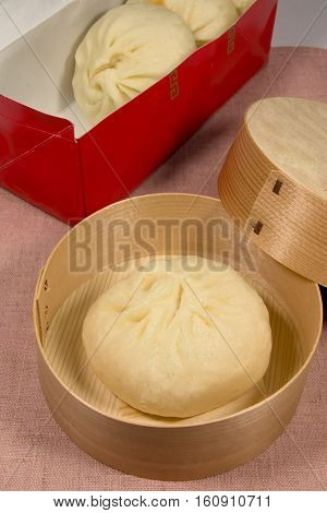 Steamed Chinese Manju famous for souvenirs in Osaka
