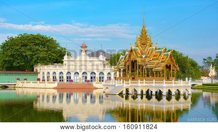 Beautiful day in Bangpa-in summer palace, thailand.