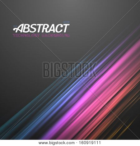 Illustration of Digital Glith Futuristic Effect. Abstract Vector Glowing Neon Party Background. Motion Energy Magic Light
