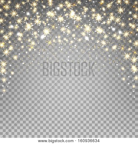Christmas ligthts on transparent background. Vector illustrations.