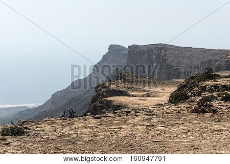 Highest point Jabal Samhan mountain viewpoint in Dhofar mountains Oman 11
