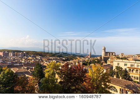 The Medieval Quarter Of Gerona.  Costa Brava, Catalonia, Spain.