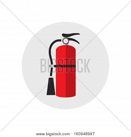 Fire extinguisher icon cartoon style. Single silhouette fire equipment icon. Vector illustration. Flat style