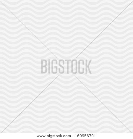 Wavy pattern. White Neutral Seamless Pattern for Modern Design in Flat Style. Tileable Geometric Vector Background.