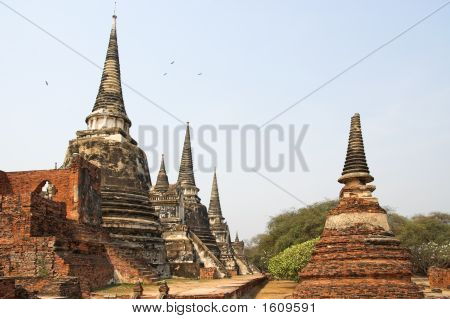 drei Chedis Wat Phra Si Sanphet Ayutthaya thailand