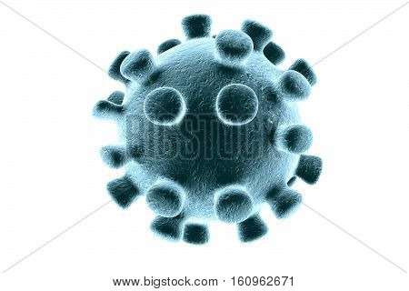 3D illustration of Coronavirus isolated on white background, virus which causes SARS and MERS, Middle East Respiratory Syndrome