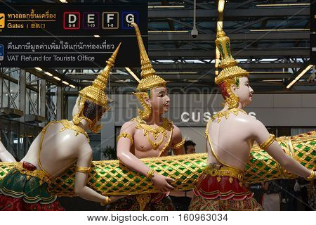 God Statue At The Suvarnabhumi Airport