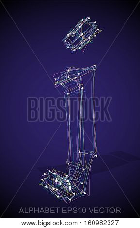 Abstract illustration of a Multicolor sketched J with Transparent Shadow. Hand drawn 3D J for your design. EPS 10 vector illustration.
