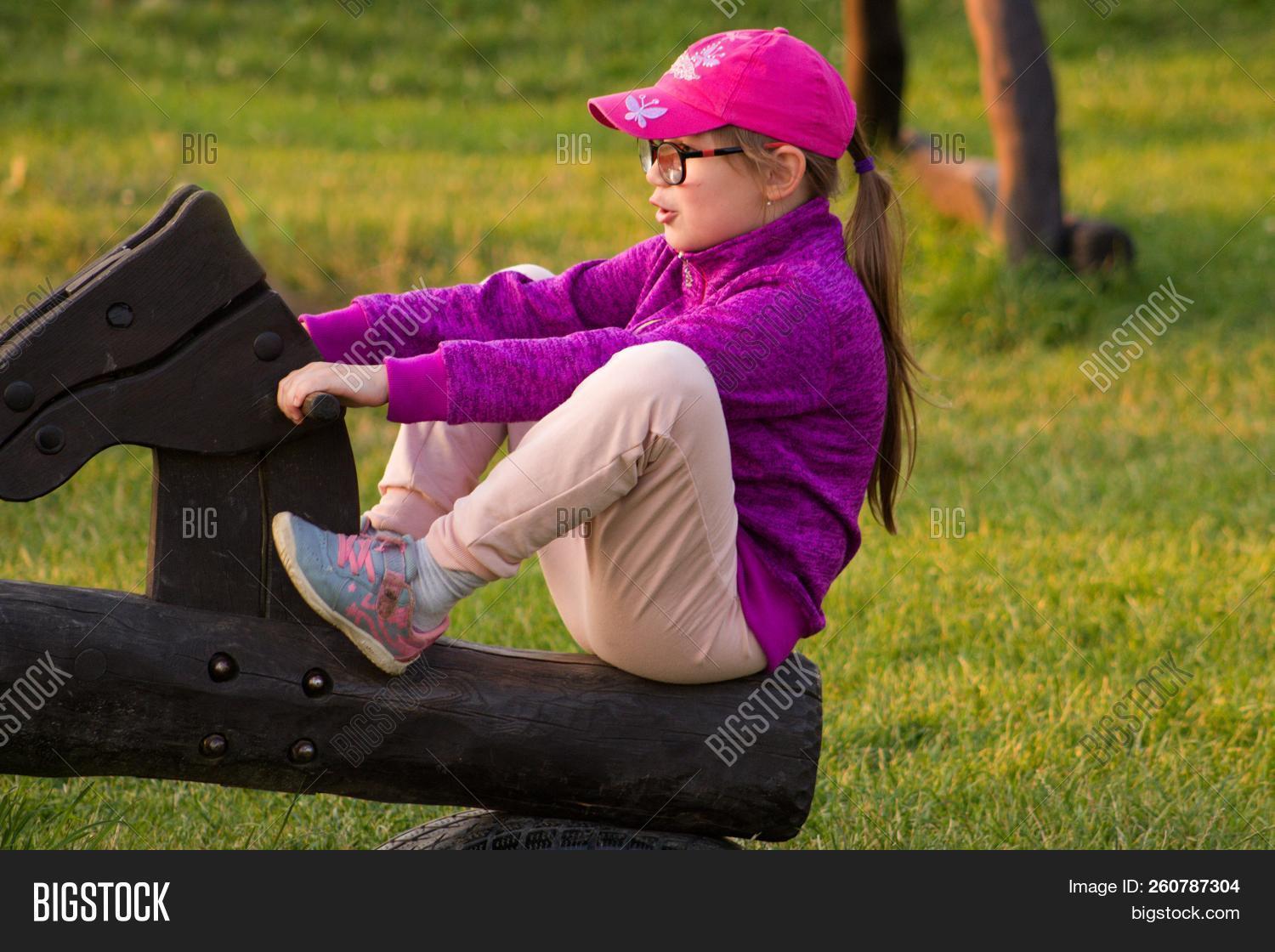 Little Girl Purple Image & Photo (Free Trial) | Bigstock