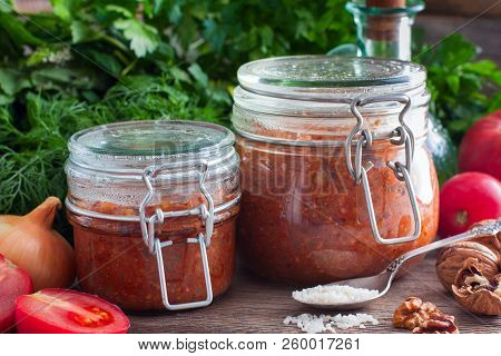 Harvesting In A Glass Jar For The Winter 