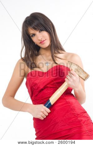 Pige med Hammer