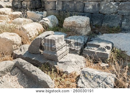 The Remains Of The Columns In The Ruins Of The Greek - Roman City Of The 3rd Century Bc - The 8th Ce