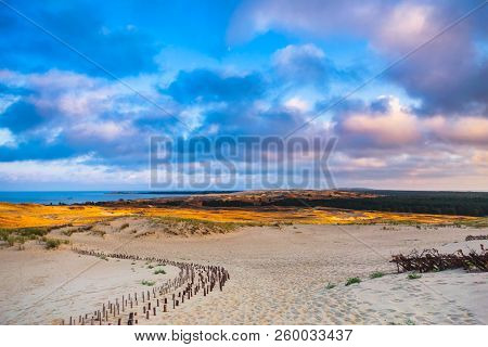 Nida - Curonian Spit And Curonian Lagoon, Nida, Klaipeda, Lithuania. Baltic Dunes. Unesco Heritage. 