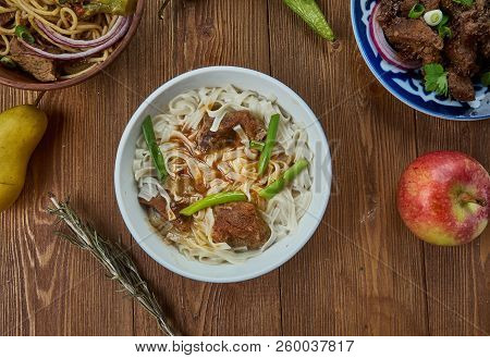 Guriltai Shul - Mongolian Noodle Soup , Mongolian Cuisine, Asia Traditional Assorted Dishes, Top Vie