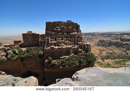 Ruin Of Ancient Fortress In Yemen