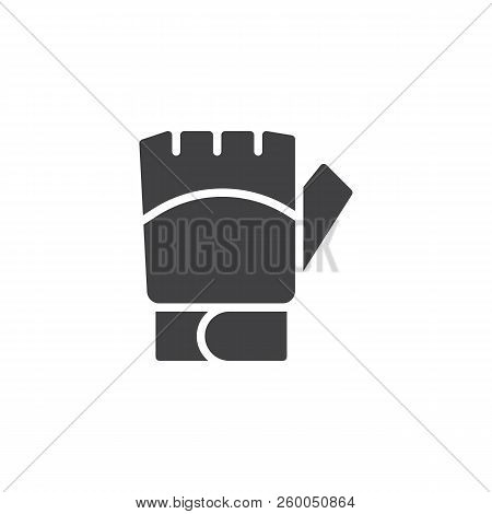 Fingerless Sport Gloves Vector Icon. Filled Flat Sign For Mobile Concept And Web Design. Simple Soli