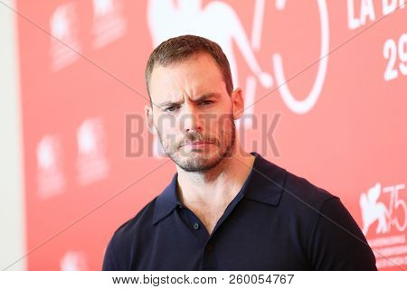  Sam Claflin attends 'The Nightingale' photocall during the 75th Venice Film Festival at Sala Casino on September 6, 2018 in Venice, Italy.