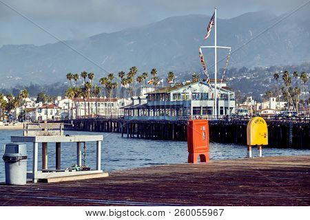 Santa Barbara Stearns Wharf in California, USA