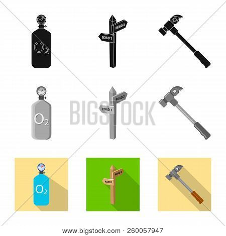 Vector Design Of Mountaineering And Peak Symbol. Set Of Mountaineering And Camp Vector Icon For Stoc
