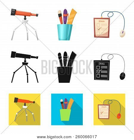 Vector Illustration Of Education And Learning Icon. Set Of Education And School Vector Icon For Stoc