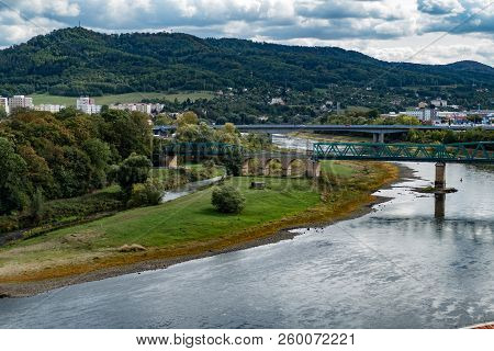 Beautiful View Of Decin City From Pastyrska Stena Rock