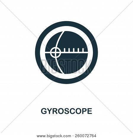 Gyroscope Icon. Monochrome Style Design From Sensors Icon Collection. Ui And Ux. Pixel Perfect Gyros